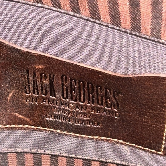 Jack Georges Brown Genuine Leather Large Laptop‎ Shoulder Tote